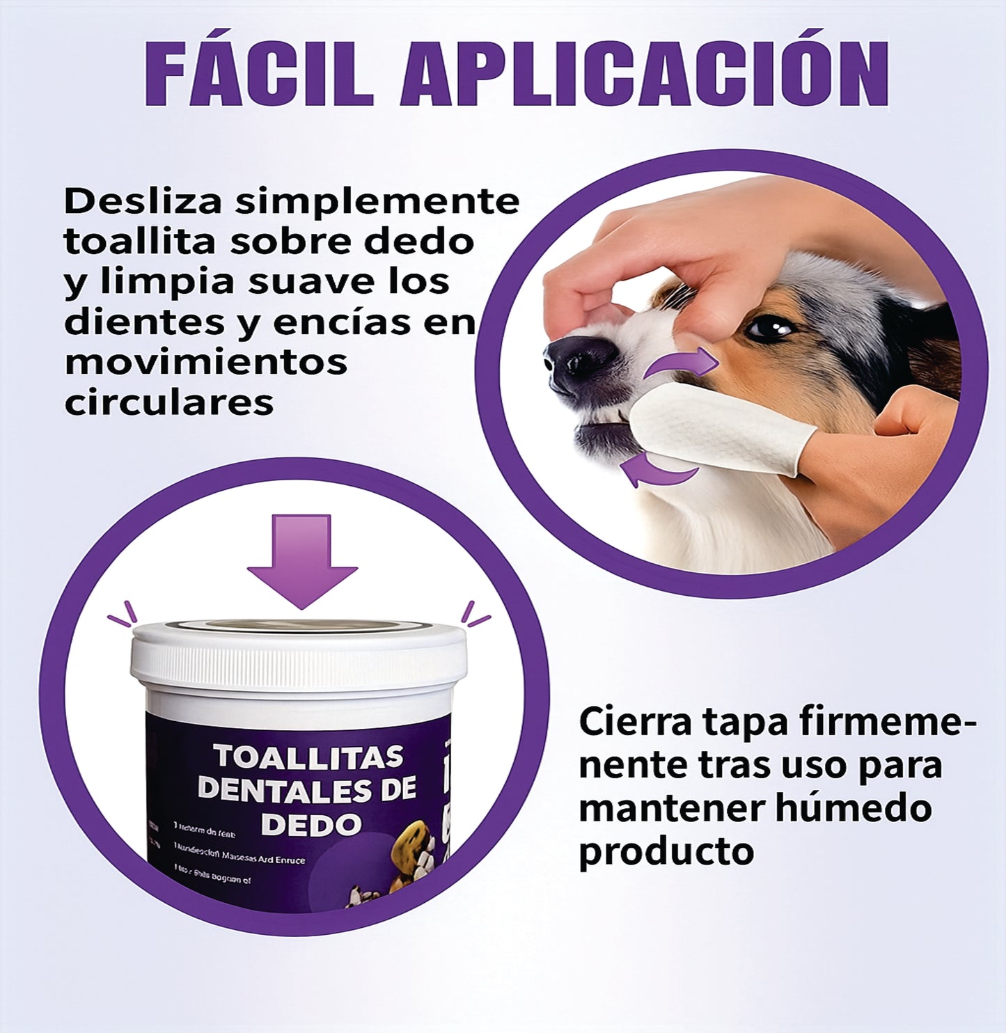 Kit de Toallitas Húmedas Dedales y Bálsamo para nariz y patitas